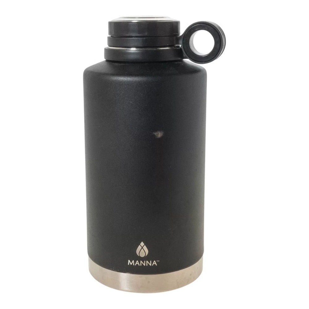 64 oz Manna Vacuum Insulated Black Ringed Growler